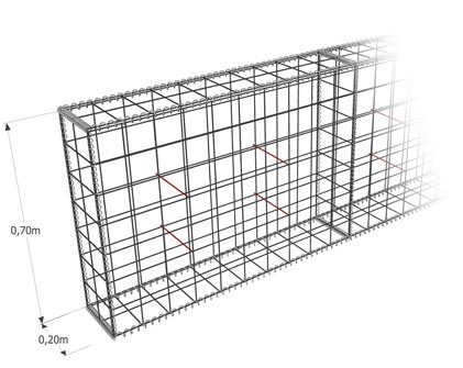 Gabion-Kit Optimized - mur de clôture - maille carrée - ligature spirale